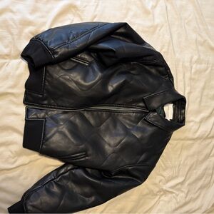 Rebecca Minkoff Black Quilted Bomber Jacket